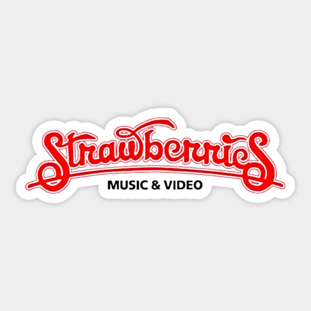 Strawberries Music - New England Sticker by Mass aVe mediA